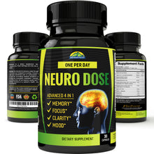 Load image into Gallery viewer, Neuro Dose – Advanced Nootropic for Memory, Focus, Clarity, and Mood
